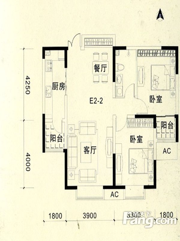 包頭裝修方案包頭濱海名都96.64㎡