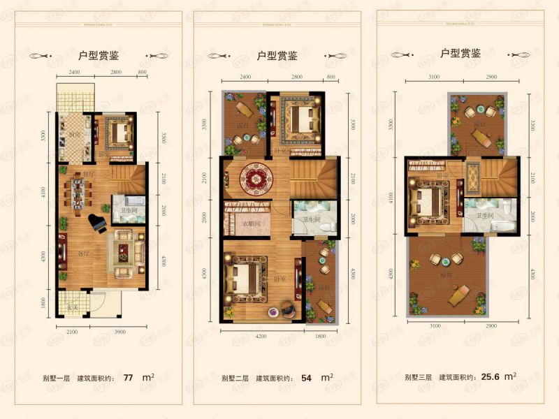 包頭裝修方案中城國(guó)際城四室兩廳三衛(wèi)156平方米